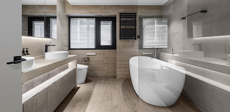 不同材质、不同风格的百变卫浴间设计，杭州别墅装修